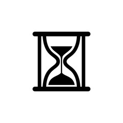 Hourglass icon. Symbol of time, waiting or loading. Isolated vector illustration on white background.