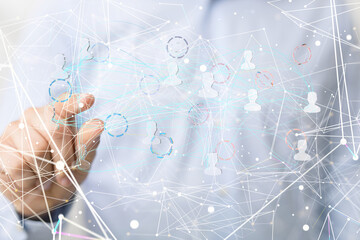 abstract social network scheme, which contains business people