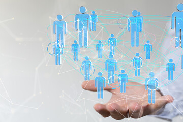 Abstract network of physical devices on the Internet using a network connection with statistics...
