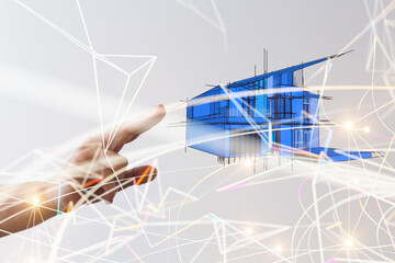 Real Estate Agent house hand concept.