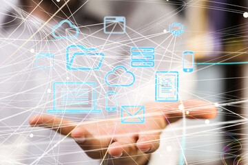Technology background. Big data concept. Binary
