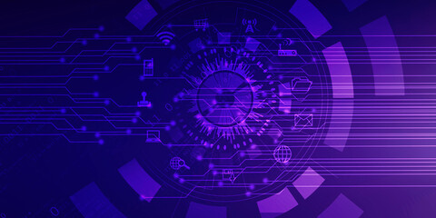 Digital Abstract technology background,2d illustration
