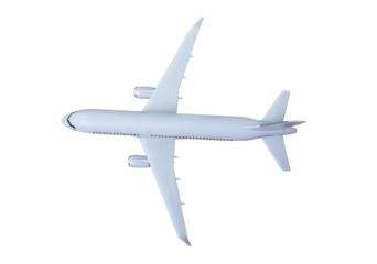 Airplane isolated transparency background.