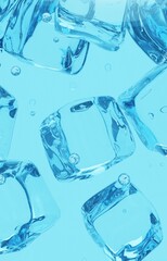 3D素材_氷と水