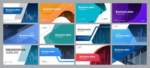 set abstract business presentation cover background design template and cover page design for book magazine company profile report concept