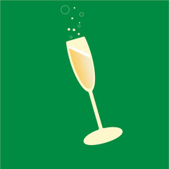illustration of a glass of champagne