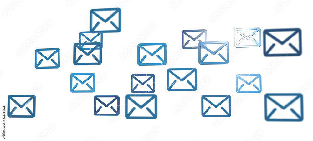 Poster Approved email and spam message displayed on a futuristic interface