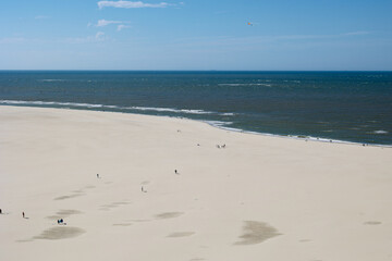 Coastal landscape of Texel island  in The Netherlands. Shot taken from the lighthouse. The North Sea is a sea of the Atlantic Ocean. 