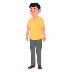 Indian male character, indian boy, indian young boy, boy standing pose