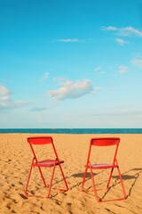 chairs on a beach