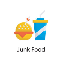 Junk Food vector flat Icon Design illustration. Miscellaneous Symbol on White background EPS 10 File