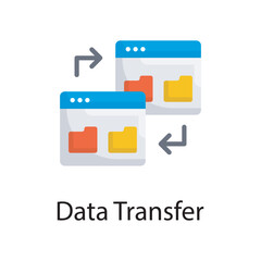 Data Transfer vector flat Icon Design illustration. Miscellaneous Symbol on White background EPS 10 File