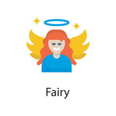 Fairy vector flat Icon Design illustration. Miscellaneous Symbol on White background EPS 10 File