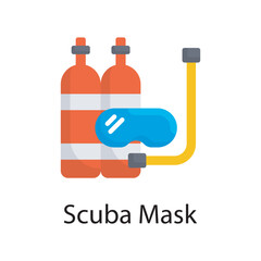 Scuba Mask vector flat Icon Design illustration. Miscellaneous Symbol on White background EPS 10 File