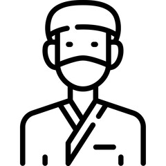 Doctor icon. Filled outline design. For presentation.