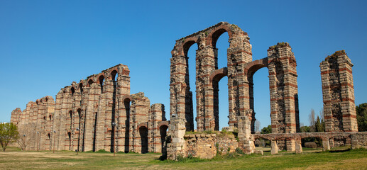 Roman Aqueduct of los Milagros, Merida in Spain