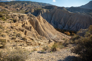 Tabernas desert near Almeria in Spain