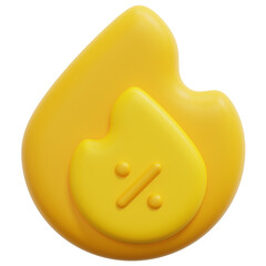 fire 3d render icon illustration