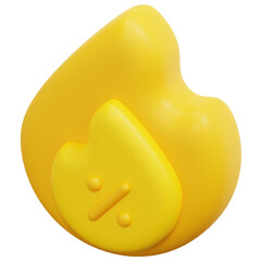 fire 3d render icon illustration