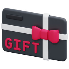 gift card 3d render icon illustration