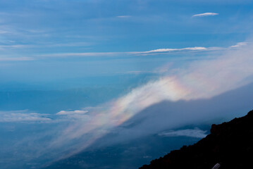 富士山頂に現れたブロッケン現象