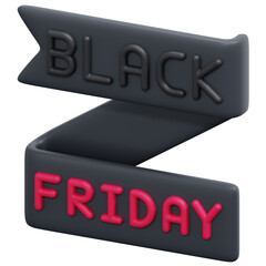 ribbon 3d render icon illustration