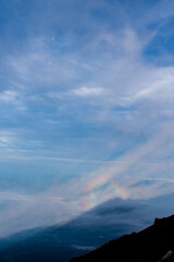 富士山頂に現れたブロッケン現象