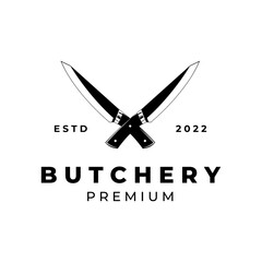 Butcher Logo Template Vector Butcher Knife