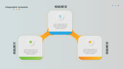 Creative business infographic diagram with 3 option
