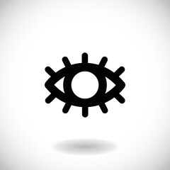 Eye logo vision abstract logo design vector template. optics clinic research logotype concept icon