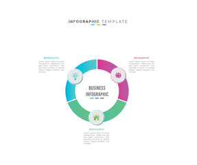 Gradient business infographic diagram presentation element
