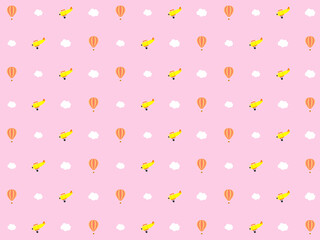 飛行機と気球の壁紙