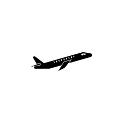 Plane icon. Airplane icon vector. Flight transport symbol. Travel illustration. Holiday symbol. isolated on white backround