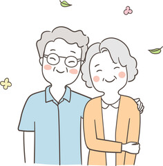 Happy grandparents Family concept