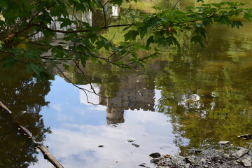Reflektion der Burg Pyrmont