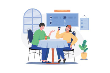 Food And Drink Illustration concept on white background