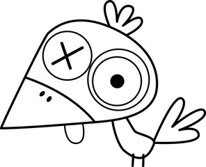 Zombie raven, Halloween clipart