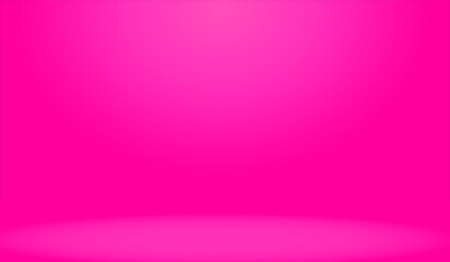 Bright Pink Empty Room Studio Background Vector Illustration Product Display Template