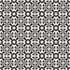 Obraz premium Vector Geometric Abstract Seamless Monochrome Pattern Texture Repeating Background