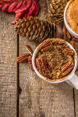 Traditional Autumn Cakes in Microwave Mug Pies