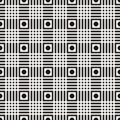 Vector Geometric Abstract Seamless Monochrome Pattern Texture Repeating Background