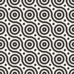 Vector Geometric Abstract Seamless Monochrome Pattern Texture Repeating Background