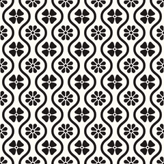 Vector Geometric Abstract Seamless Monochrome Pattern Texture Repeating Background