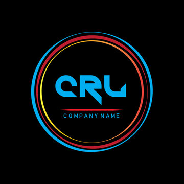 C R L,CRL logo design,C R L letter logo design, CRL letter logo design on black background,three letter logo design,CRL letter logo design with circle shape,simple letter logo design