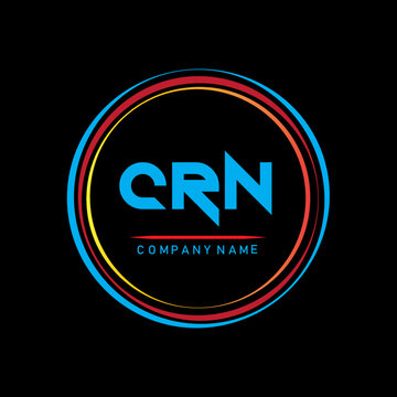 C R N,CRN logo design,C R N letter logo design, CRN letter logo design on black background,three letter logo design,CRN letter logo design with circle shape,simple letter logo design