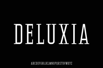 Fototapeta premium Elegant luxury high end condense font vector