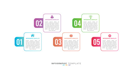 Business organization timeline infographic element and minimal presentation