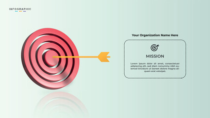 	
3d mission icon infographic design