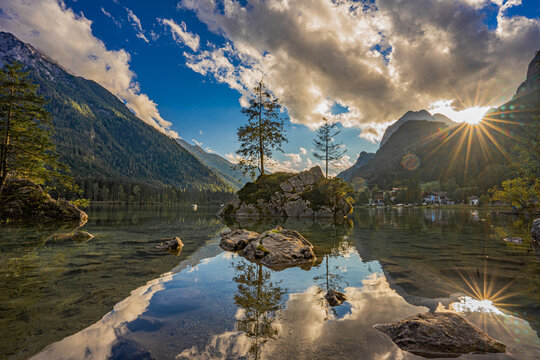 Hintersee bei Sonnenuntergang