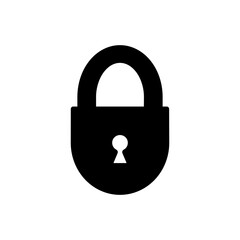 padlock icon vector illustration logo template for many purpose. Isolated on white background.